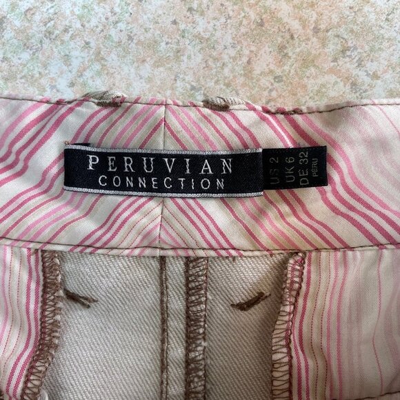 Peruvian Connection Khaki Skirt‎ Size 2 School Girl Secretary Academia Cargo - Picture 5 of 6